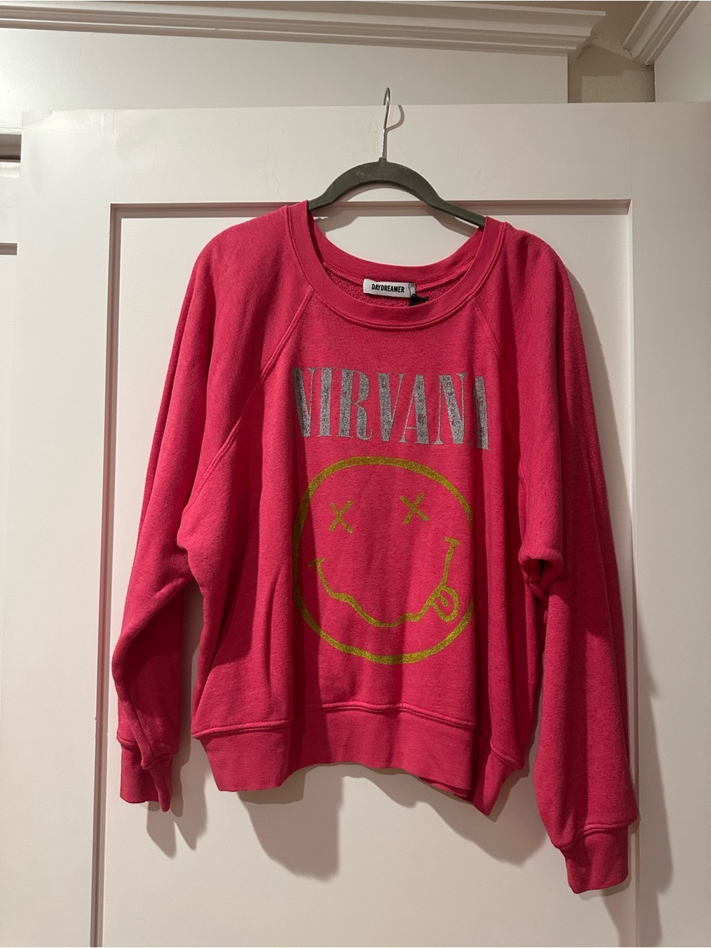 NWT Daydreamer Nirvana Pink Graphic Pullover Sweatshirt